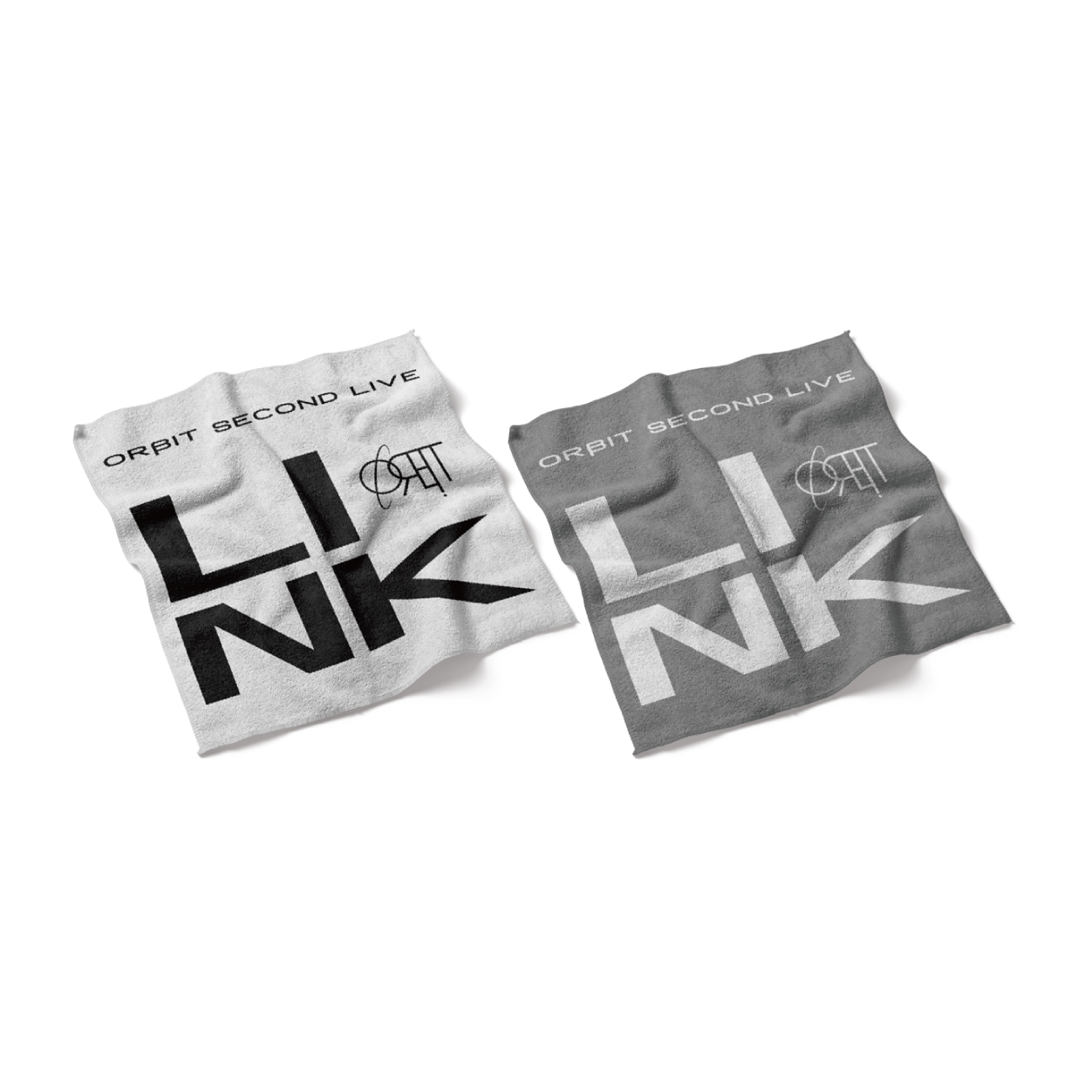 ORβIT SECOND LIVE “LINK” HAND TOWEL WHITE×BLACK