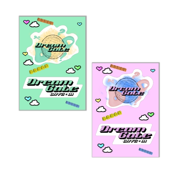 【FC限定】”Dream Gate” Sheet stiker (pink/green)